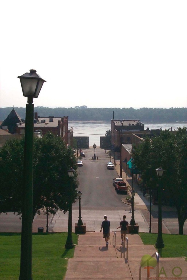 Mississippi from courthouse steps Cape Girardeau