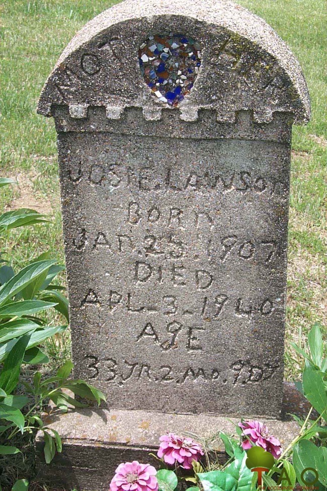 Josie Lawson--glass headstone