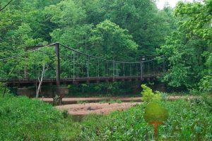 Miller Creek swinging bridge