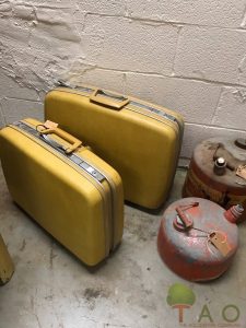 luggage oil cans