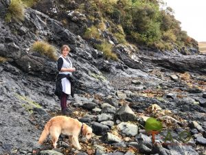 Rosie on the beach isle of skye