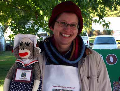 Sock monkey lady copyfeature