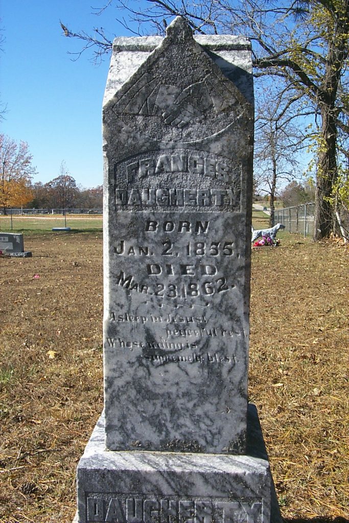 Victorian tombstone at lake of ozarks clasped hands