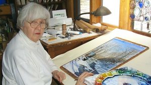Mary Lou Corn at work
