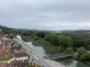 View from balcony at Melk Abbey Danube