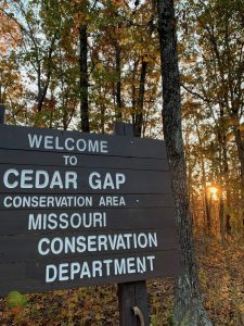 Cedar Gap CA sign