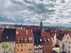 Nuremberg city view from palace
