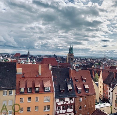 Nuremberg city view from palace