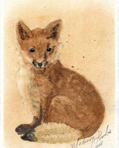 fox painting by Madison Woods