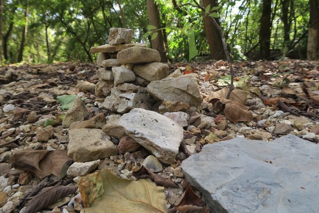 cairn alongside Hunter Creek creekin' in the ozarks