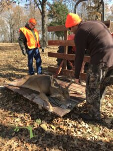 Loading up a deer Ozarks