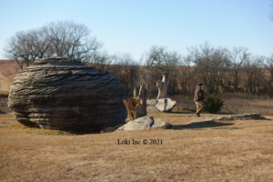Group of concretions in Kansas at Mushroom Rock