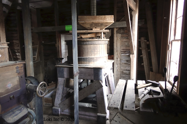 Topaz Mill inside grist mill