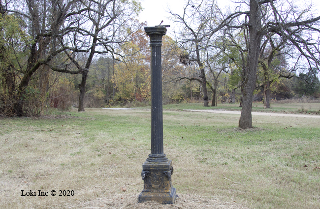 Lamppost in yard Hammond Mill Ozark Co Missouri