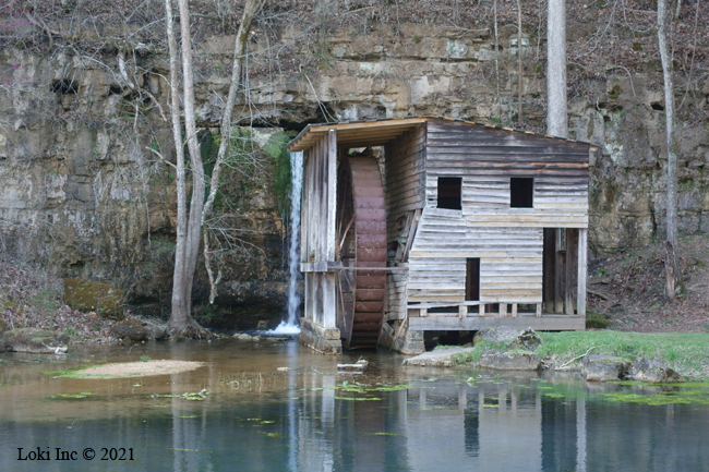 Falling Spring Mill and its reflection