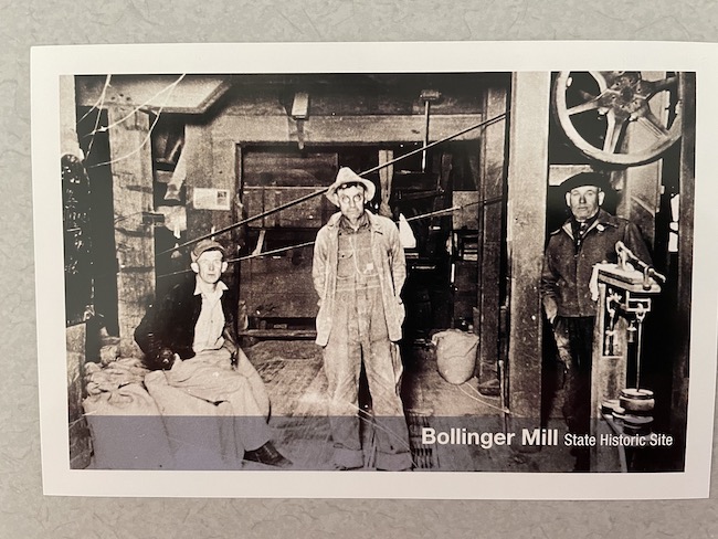 Masters on postcard of mill