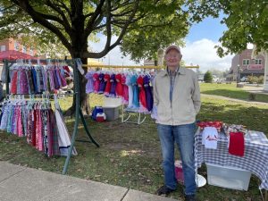 Oxley at farmers market