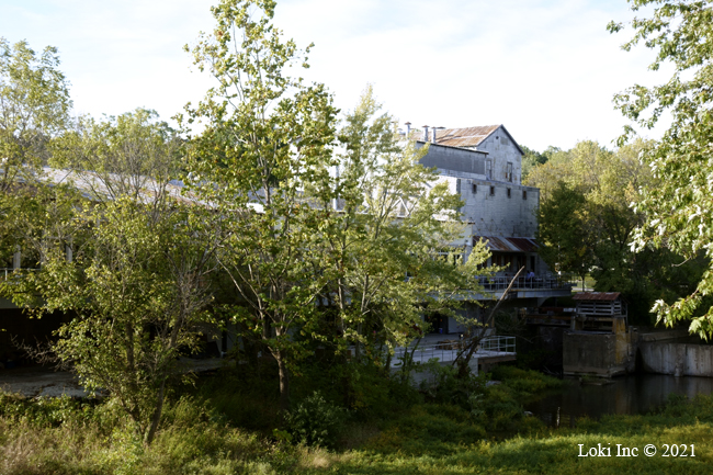 View from the bridge of the back of the Ozark Mill. (Jason Baird photo)