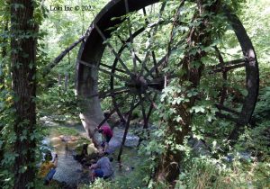 Turner Mill wheel and family