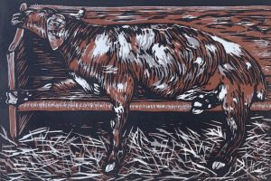 Gilley keep the sabbath linocut