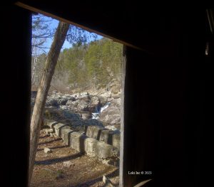 Rocky Creek from inside of the mill