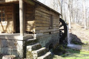 side view of old mill in centerville