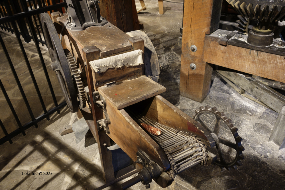 Corn sheller at Edwards Mill