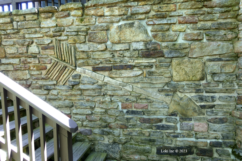 Stair arrow in stone Edwards Mill