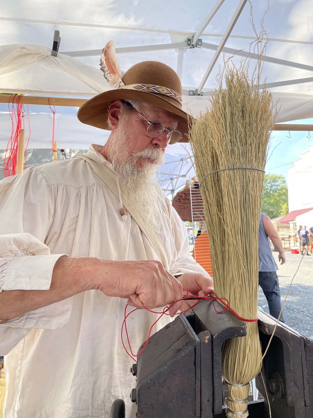 Darrel Wolf broom maker