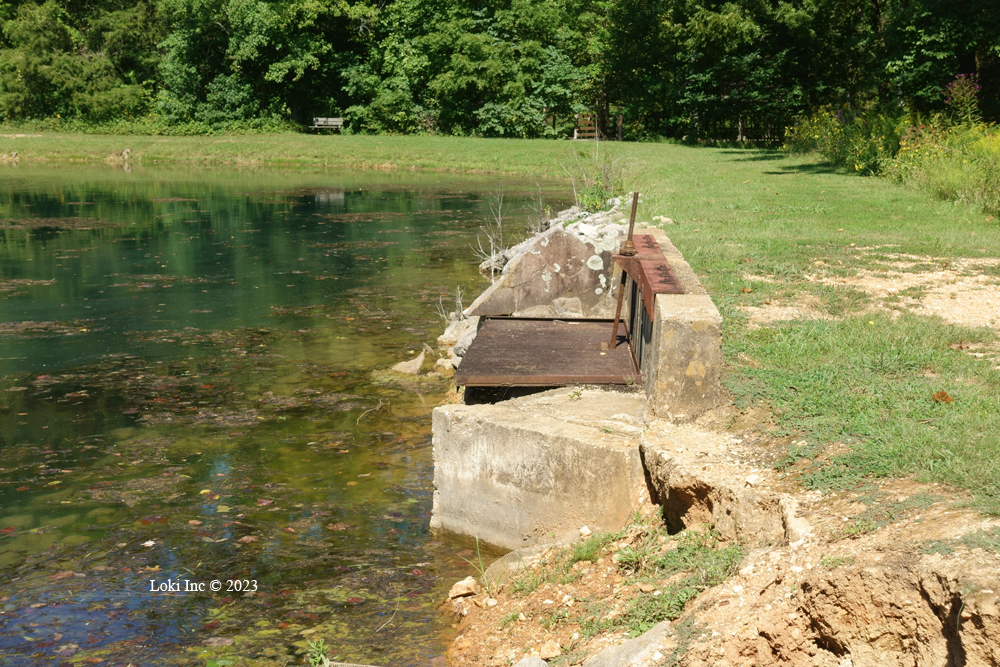 Markham Springs mill pond weir