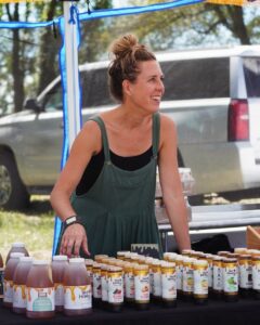 Heather Mincer at booth