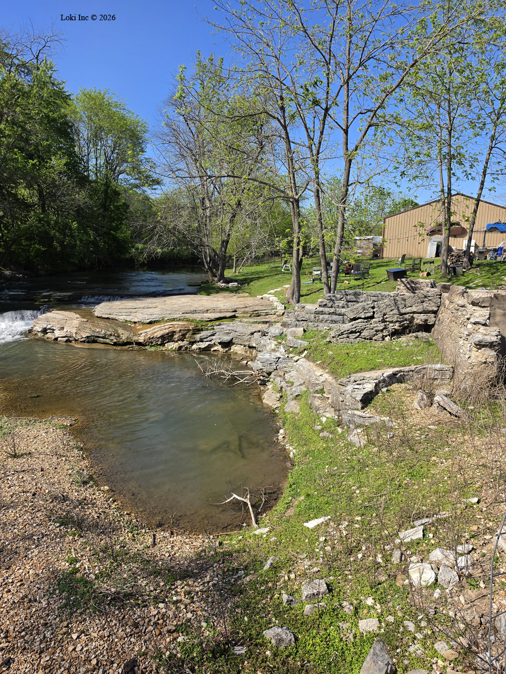 Hurley Mill creek and dam remnants