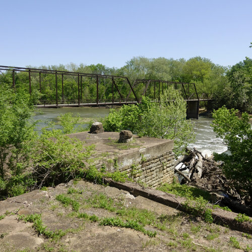 Caplinger mill foundation and bridge