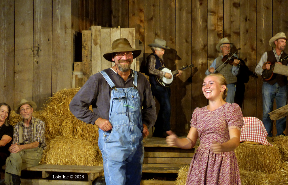 At the square dance Curtis Copeland and Grace Cummings