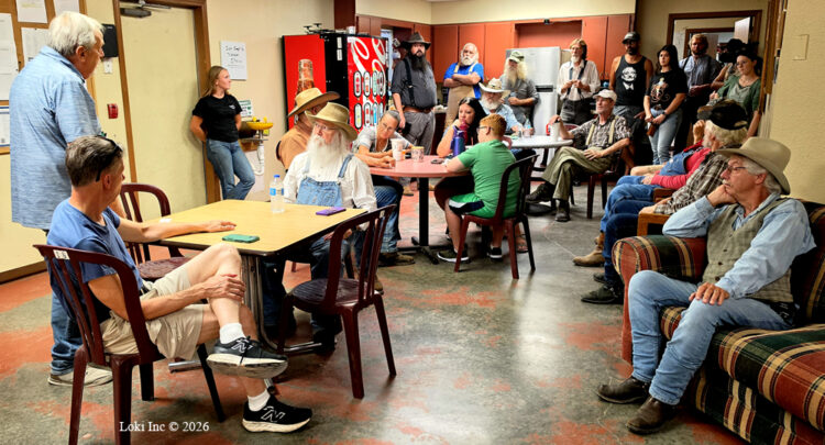 Pre-show cast briefing Shepherd of the Hills
